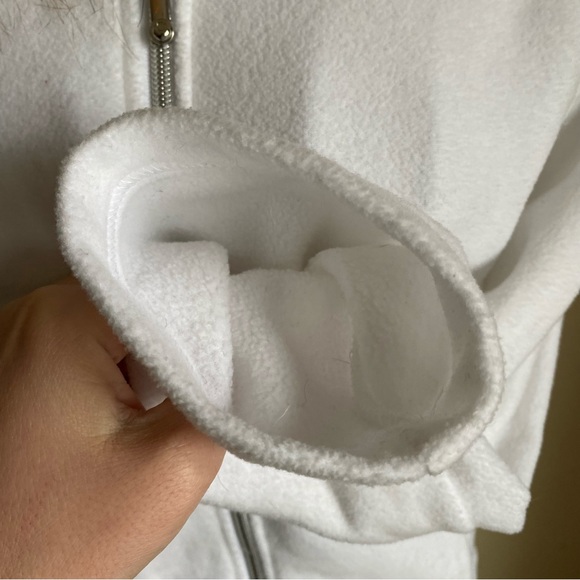 Spyder Fur-lined Hooded Fleece Jacket Size XL White - Picture 5 of 8